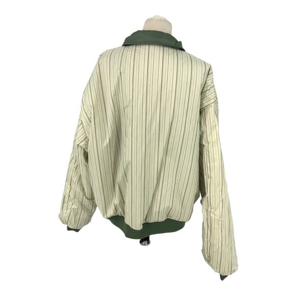 TopShop Reversible Bomber Jacket In Khaki Green Size Medium NWOT $136 MSRP - Picture 6 of 9